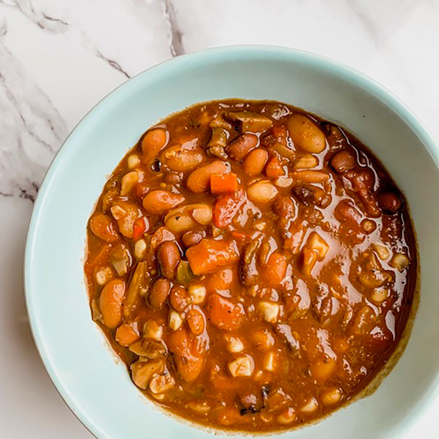 Three Bean Vegetarian Soup